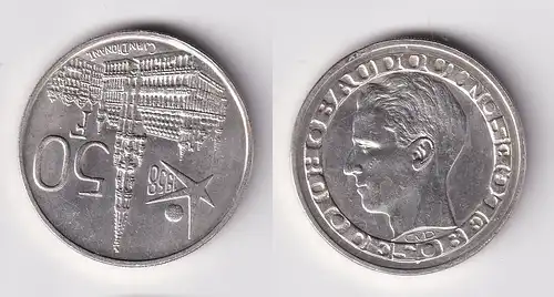 50 Franc Silber Münze Belgien 1958 Baudouin I. 1951-1993 (161953)