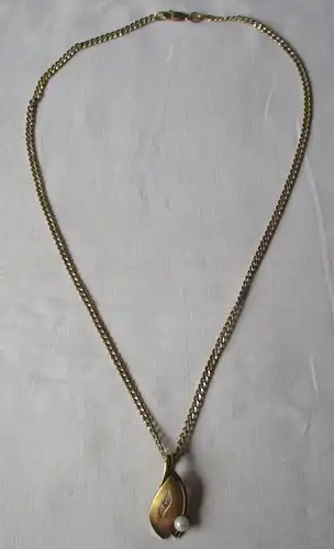 elegante 333er Gold Damen Halskette mit Schmuckstein Anhänger (159800)