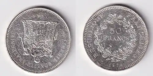 50 Franc Silber Münze Frankreich 1979 Stgl. (162209)