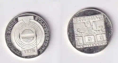 100 Schilling Silber Münze Österreich 1975 20 Jahre Staatsvertrag (163598)