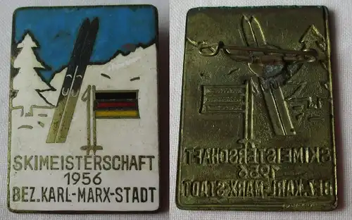 DDR Abzeichen Skimeisterschaften des Bezirkes Karl-Marx-Stadt 1956 (125939)