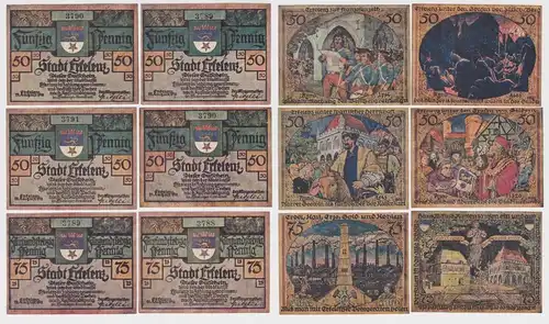 6 Banknoten Notgeld Stadt Erkelenz 22.8.1921 komplette Serie (163832)