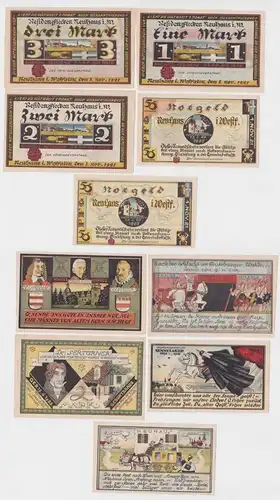 5 x Banknoten Notgeld Gemeinde Neuhaus i.W. 1921  (160121)