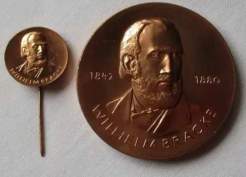 DDR Medaille Ehrennadel Wilhelm Bracke Börsenverein Buchhändler Leipzig (153142)