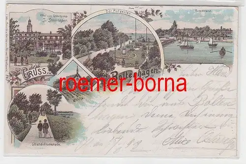 77889 Ak Lithografie Gruss aus Boltenhagen Hotel zum Grossherzog usw. um 1900