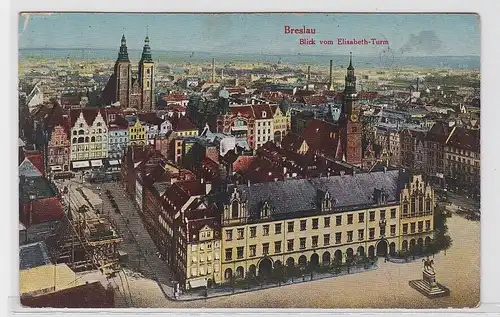 93247 Feldpost AK Breslau - Blick vom Elisabeth-Turm 1915