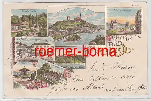 79101 Ak Lithographie Gruß aus Bad Abbach 1899