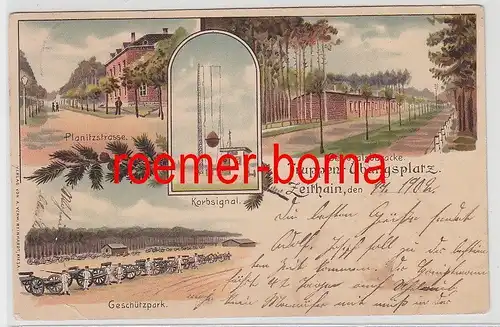 79100 Ak Lithographie Truppenübungsplatz Zeithain 1902