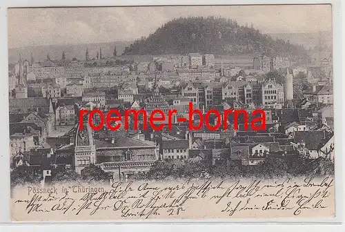 76777 Ak Pössneck in Thüringen Totalansicht Panorama 1906