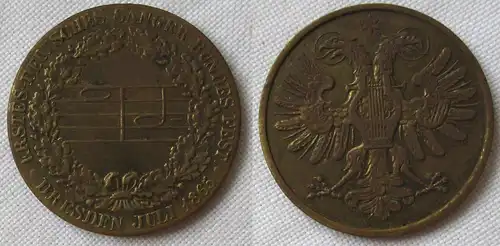 Medaille Erstes deutsches Sängerbundesfest Dresden Juli 1865 (164031)