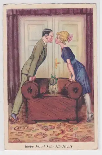 900898 Humor Ak "Liebe kennt kein Hindernis" um 1930