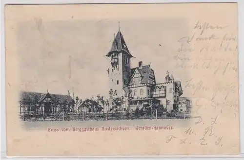 904180 Gruss vom Berggasthof Niedersachsen Gehrden -Hannover 1900