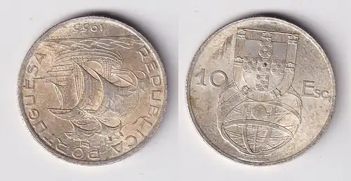 10 Escudos Silber Münze Portugal 1955 (162917)