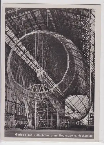 11763 Ak Luftschiff Zeppelin Gerippe des Luftschiffs ohne Bugkappe & Heckspitze