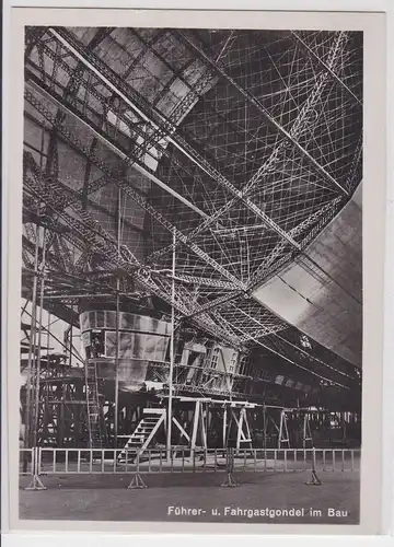 38344 Ak Luftschiff Zeppelin Führer- und Fahrgastgondel im Bau