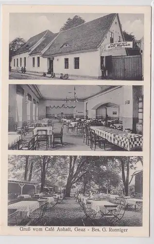39709 Mehrbild Ak Gruß vom Café Anhalt Geuz um 1920