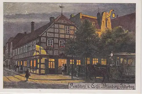 902237 Künstler Ak Jüterbog Konditorei und Café Blumberg 1932