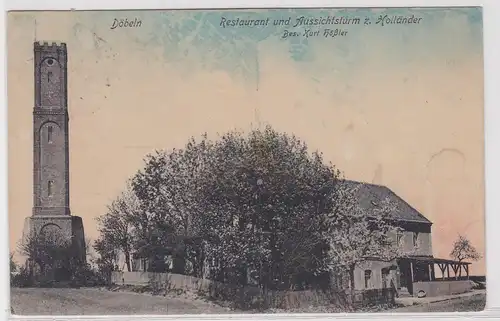 902985 Ak Döbeln Restaurant und Aussichtsturm zum Holländer 1918