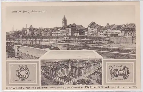 902267 Reklame Ak Schweinfurt Firma Fichtel & Sachs um 1910