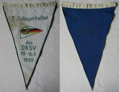 DDR Fahne Wimpel II. Zeltlagertreffen des DKSV 13.-16. August 1959 (163605)
