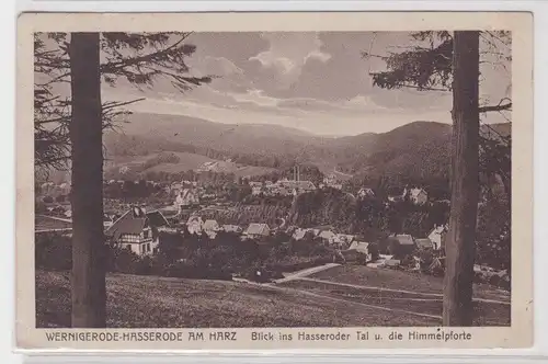 903379 AK Wernigerode Hasserode am Harz Blick zur Himmelpforte 1926