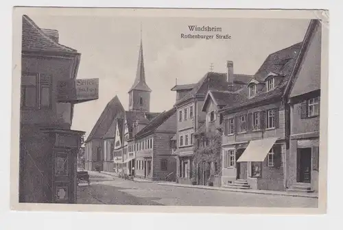 903362 Ak Windsheim Rothenburger Strasse mit Geschäften 1927