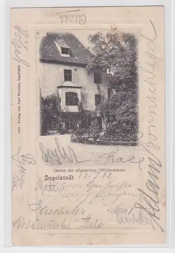 903245 Ak Ingolstadt Garten des allgemeinen Offizierskasino 1902