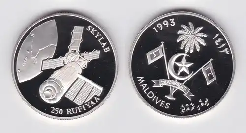 250 Rufiyaa Silber Münze Malediven Olympiade 1996 Atlanta Segeln 1993 (163965)