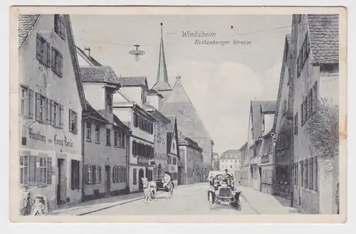 903363 Ak Windsheim Rothenburger Strasse mit Automobil 1911