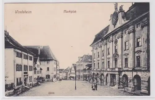 903503 Ak Windsheim Marktplatz 1917