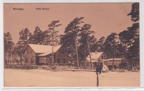903368 Winter Ak Windau Ventspils Villa Grube um 1915