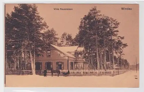 903370 Winter Ak Windau Ventspils Villa Feuereisen um 1915