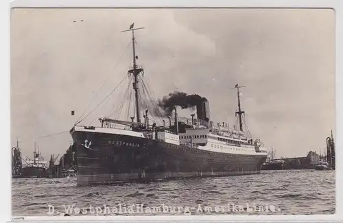 903488 Ak Dampfer "Westphalia" der Hamburg Amerika Linie 1929