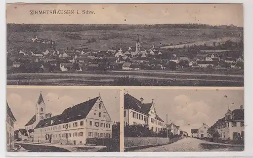 903480 Mehrbild Ak Ziemetshausen in Schwaben Ortsansichten 1943