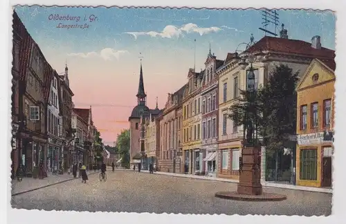 903727 Ak Oldenburg in Gr. Langestrasse um 1920