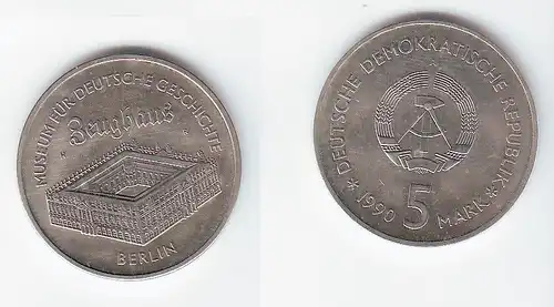 DDR Gedenk Münze 5 Mark Berlin Zeughaus 1990 (111304)