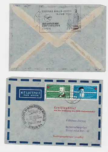 89168 Erstflugbrief von der Eröffnung des DDR-Linienverkehrs 16.06.1957