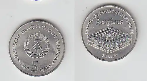DDR Gedenk Münze 5 Mark Berlin Zeughaus 1990 (104824)