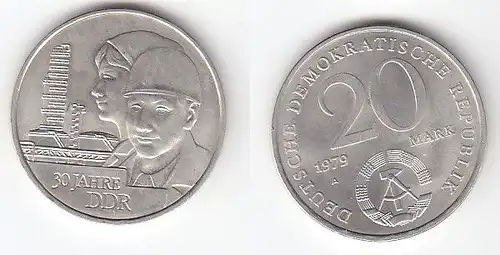 DDR Gedenk Münze 20 Mark 30.Jahrestag der DDR 1979 (113914)