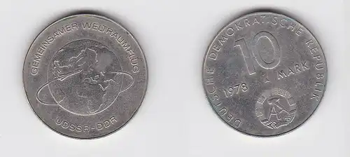 DDR Gedenk Münze 10 Mark gemeinsamer Weltraumflug DDR UdSSR 1978 (123432)