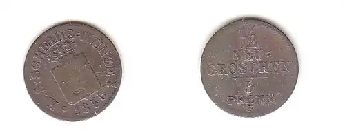 1/2 Neugroschen Silber Münze Sachsen 1855 F (114253)