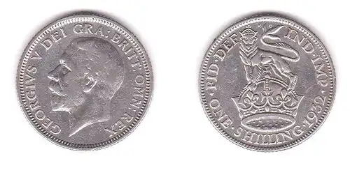 1 Schilling Silber Münze Großbritannien 1932 (119320)