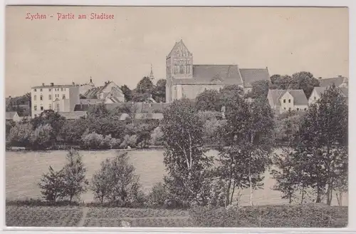 31849 Ak Luftkurort Lychen - Partie am Stadtsee 1914