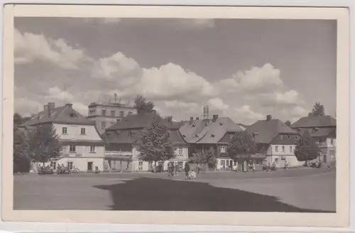 42085 Ak Novy Bor, Haida - Blick auf Wohnhäuser 1954