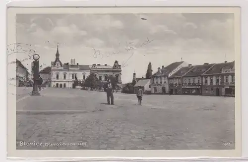 04254 Ak Blovice Blowitz - Masarykovo namestí Masaryk-Platz 1938