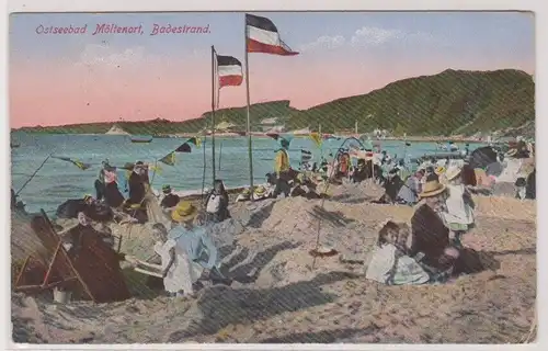 43694 Feldpost Ak Ostseebad Möltenort - Badestrand 1916