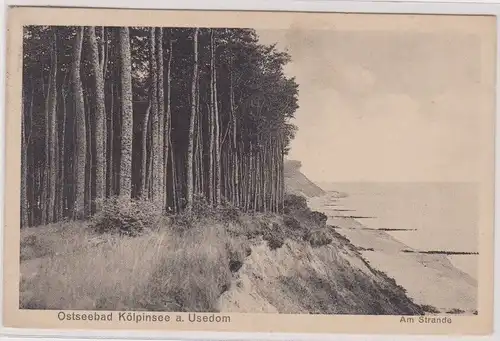 42038 Ak Ostseebad Kölpinsee auf Usedom - Am Strand 1926