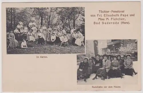 30974 Mehrbild Ak Töchter-Pensionat v. Pape-Fletcher, Suderode (Harz) um 1910