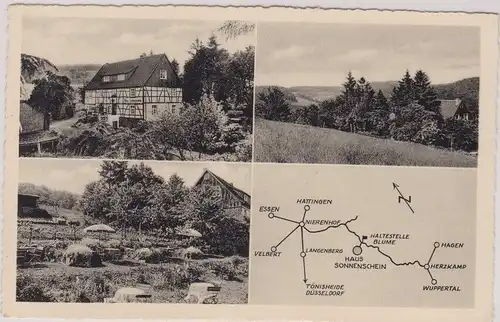 10619 Mehrbild Ak Gaststätte u. Pension "Haus Sonnenschein" Nieder-Elfringhausen