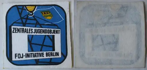 DDR Stoffabzeichen Aufnäher Zentrales Jugendobjekt FDJ-Initiative Berlin /164681